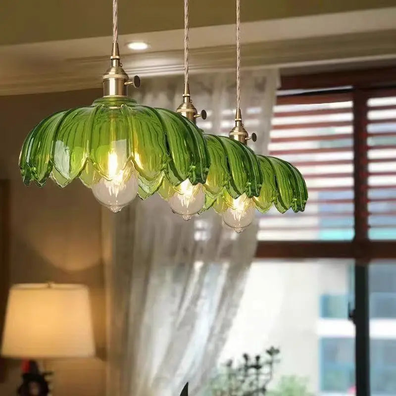 Nordic Green Glass Pendant Light