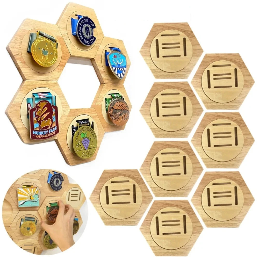 Hexagon Medal Display Rack
