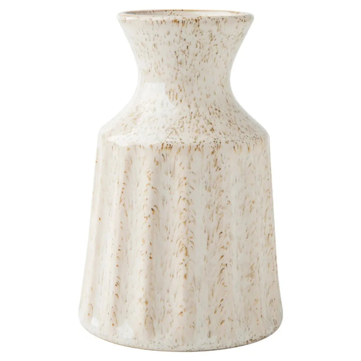 Vintage Glazed Ceramic Vase, Small Rustic Flower Vase