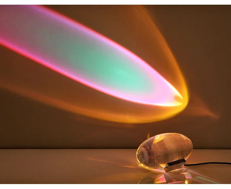 Crystal Sunset Projection Table Lamp