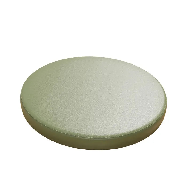 Round Leather Memory Foam Seat Pad