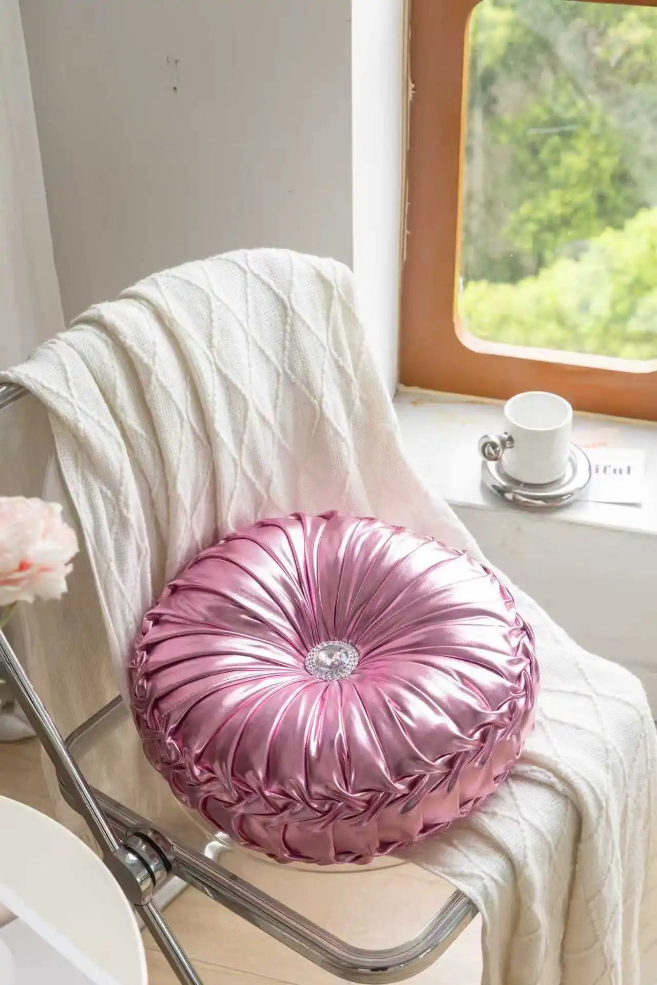 Metallic Style Sofa Pillow Bay Window Futon Seat Cushion Pumpkin Seat Cushion for Couch Floor