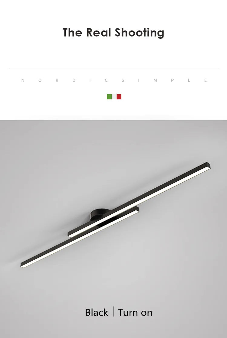 Long Aluminium LED Ceiling Light Modern Creative Design Ceiling Lamp