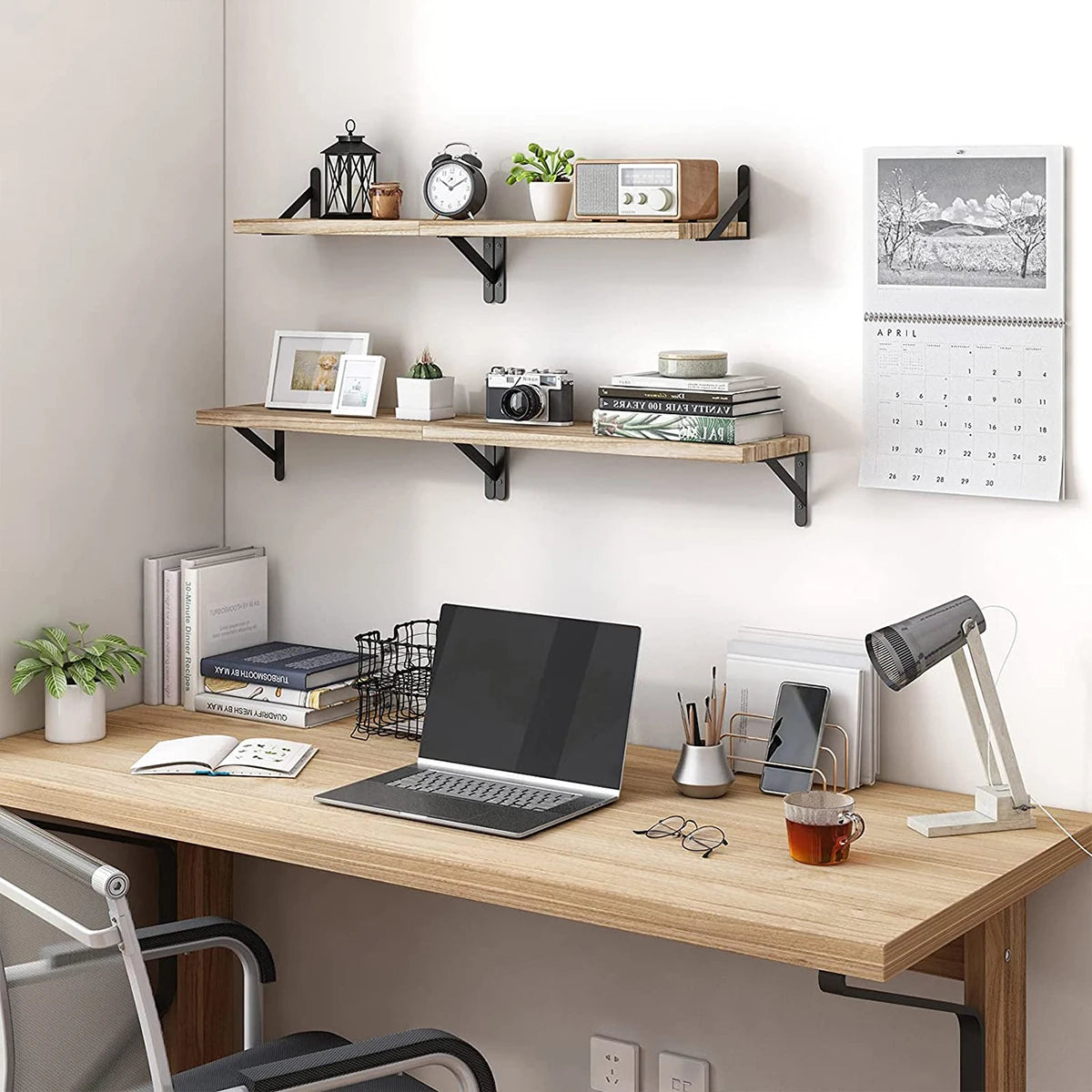 Wood Floating Wall Shelf Set