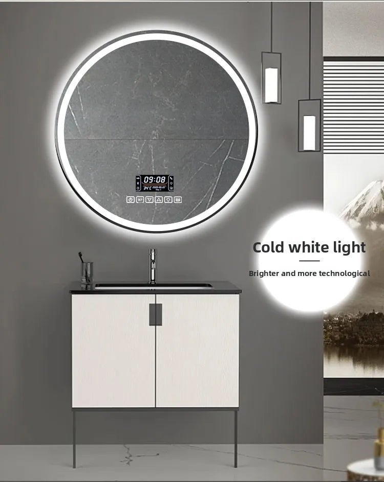 Smart Anti-Fog Round Vanity Mirror
