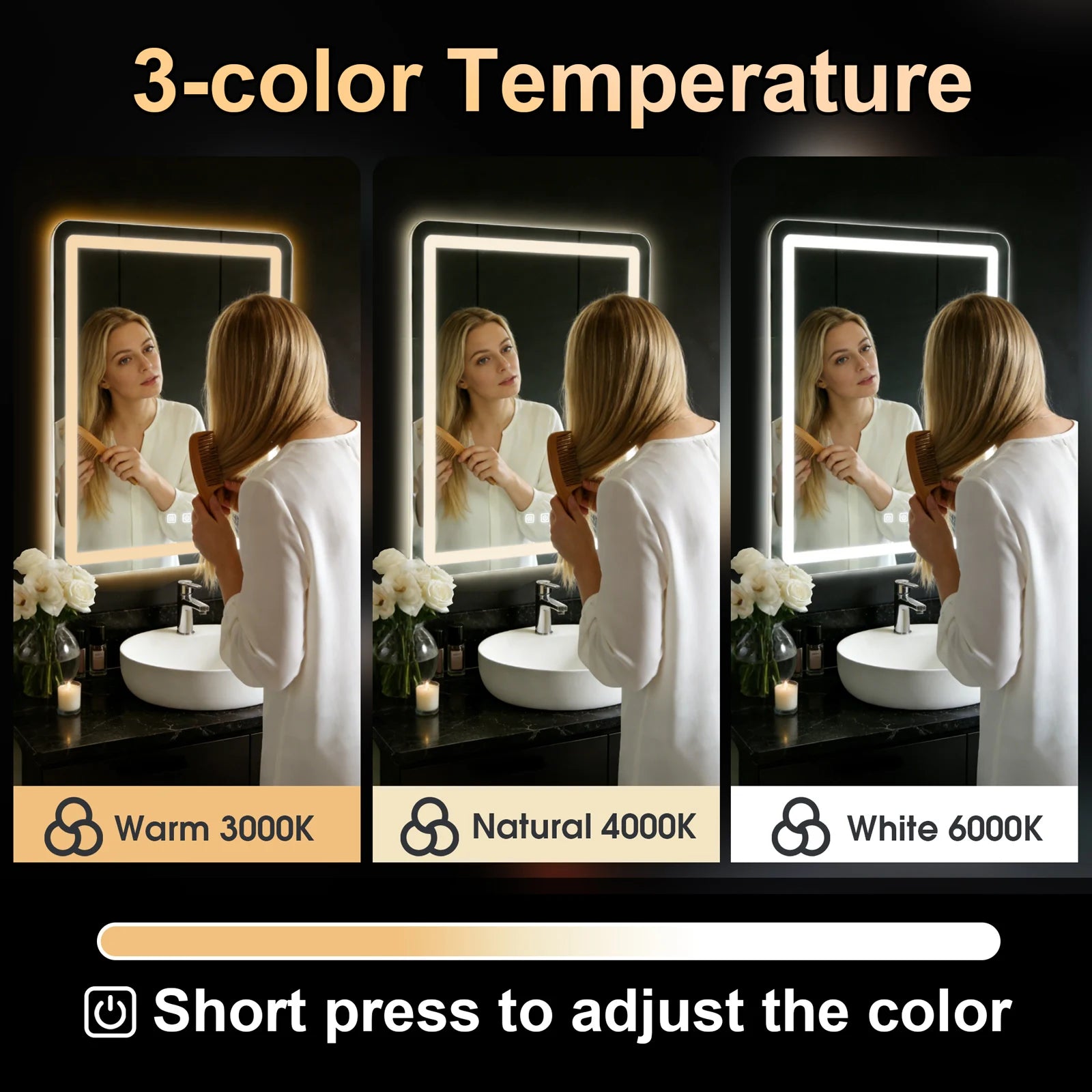 50x70 Backlit Bathroom Mirror