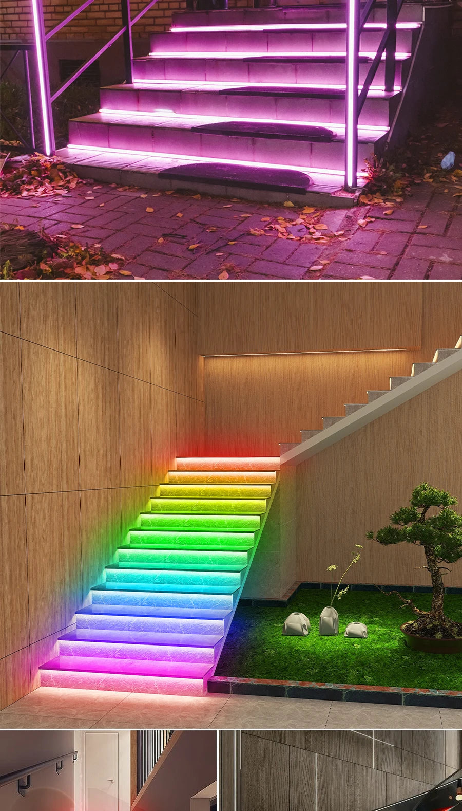 1-28 Steps Sensor LED Stair Light PIR Motion Sensor Stair Lighting COB