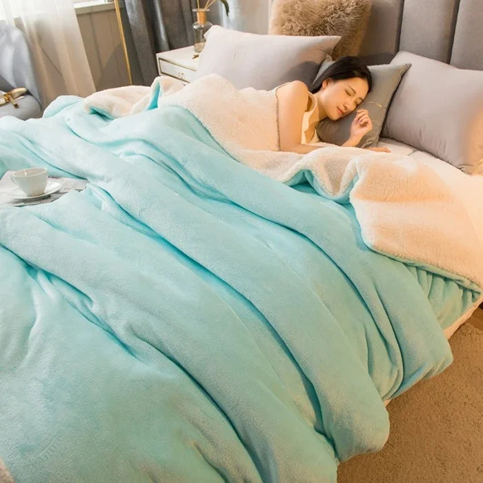 Double Sided Lamb Fluff Blanket