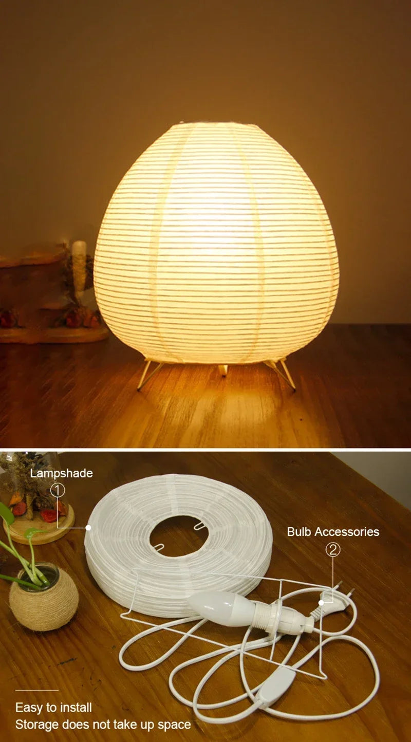 Japanese Rice Paper Lantern Lamp