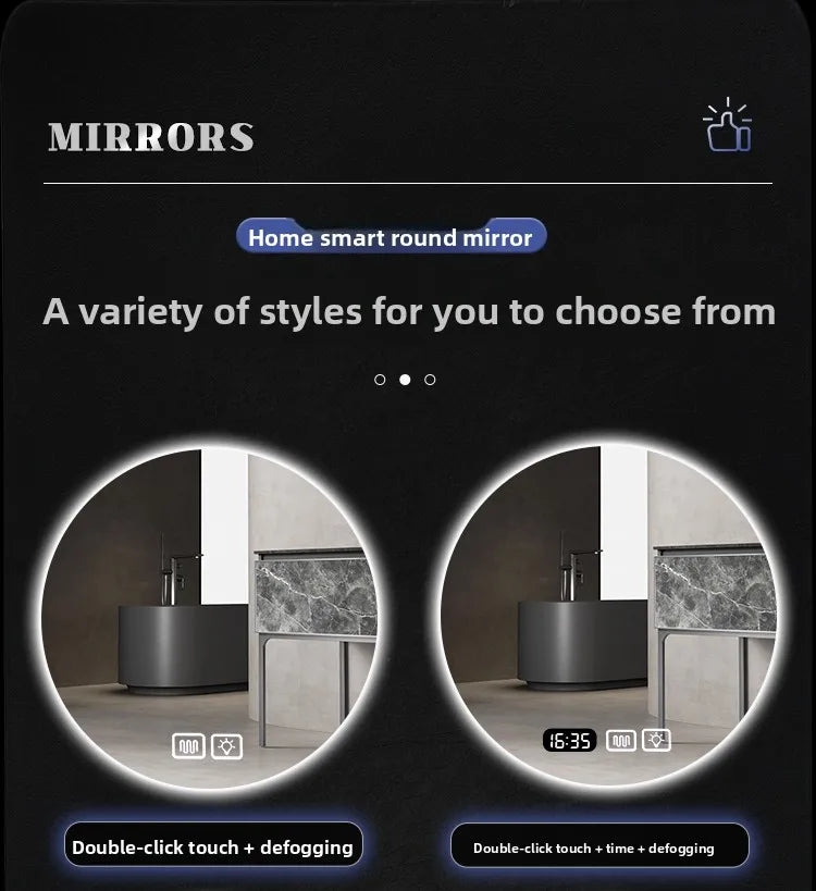 Smart Anti-Fog Round Vanity Mirror
