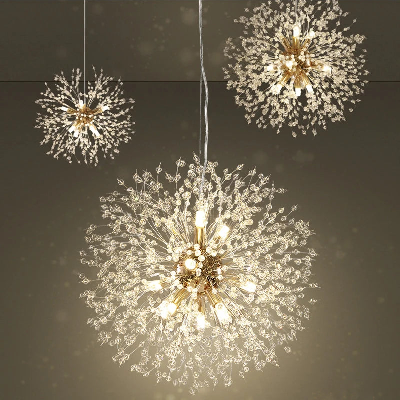 Dandelion Crystal Fireball Pendant