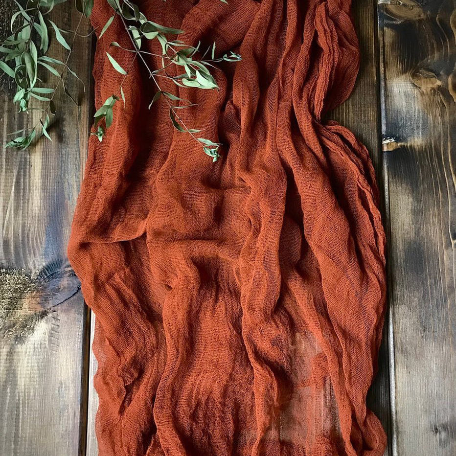 Gauze Cheesecloth Table Runners Set of 6