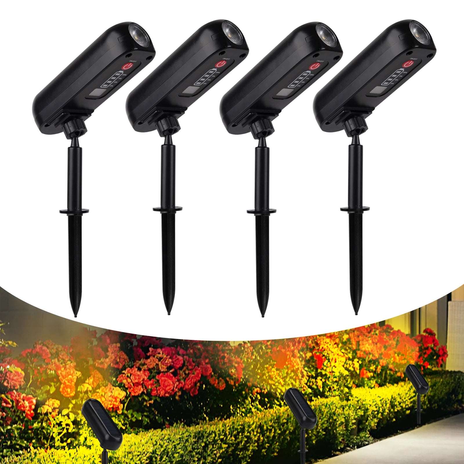 Solar LED Outdoor Uplight Set