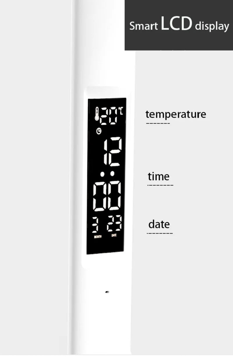 Folding Desk Lamp with Clock