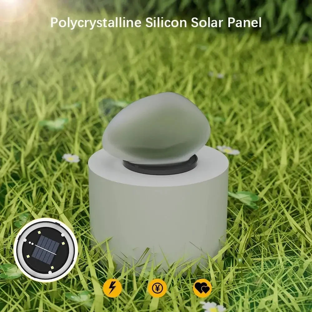 Solar Decorative Lamp Frosted Ground Lamp Outdoor Waterproof  Portable Energy Saving  Lantern Pebble Lawn Light Home Garden Lamp