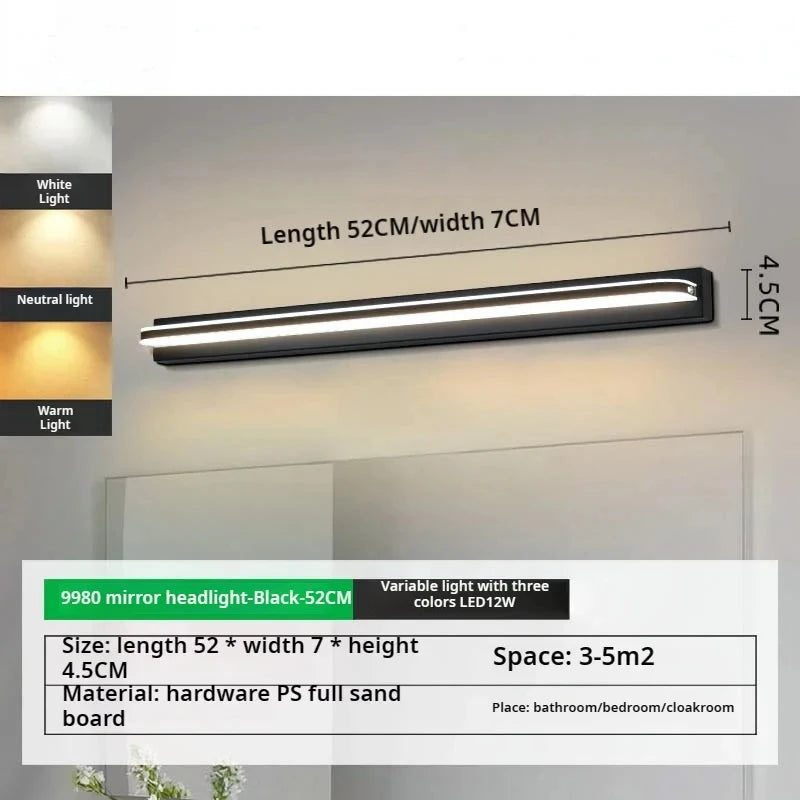 Frameless Waterproof Mirror Light