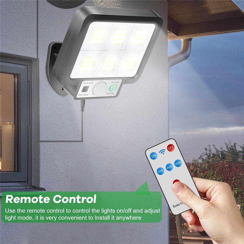 Solar Motion Sensor Wall Light With Remote