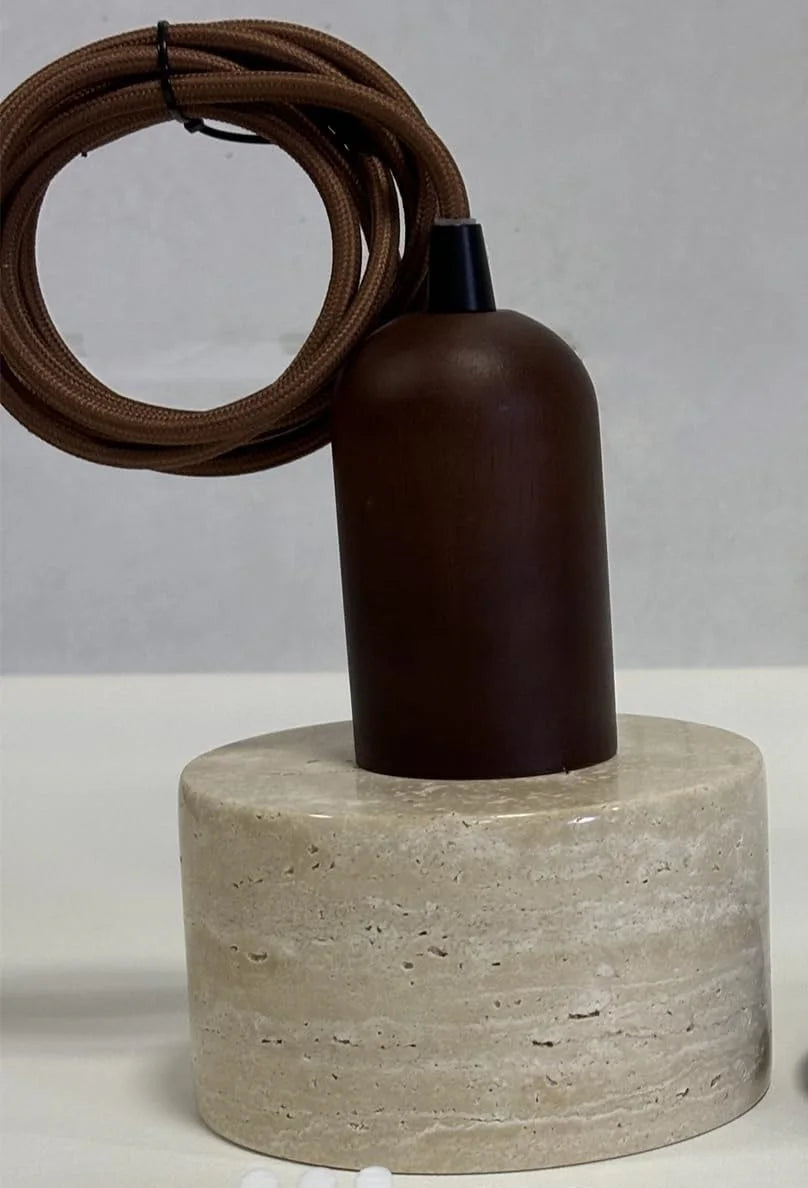 Natural Stone Cylinder Pendant Light