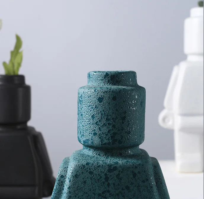 Nordic Ceramic Robot Vase