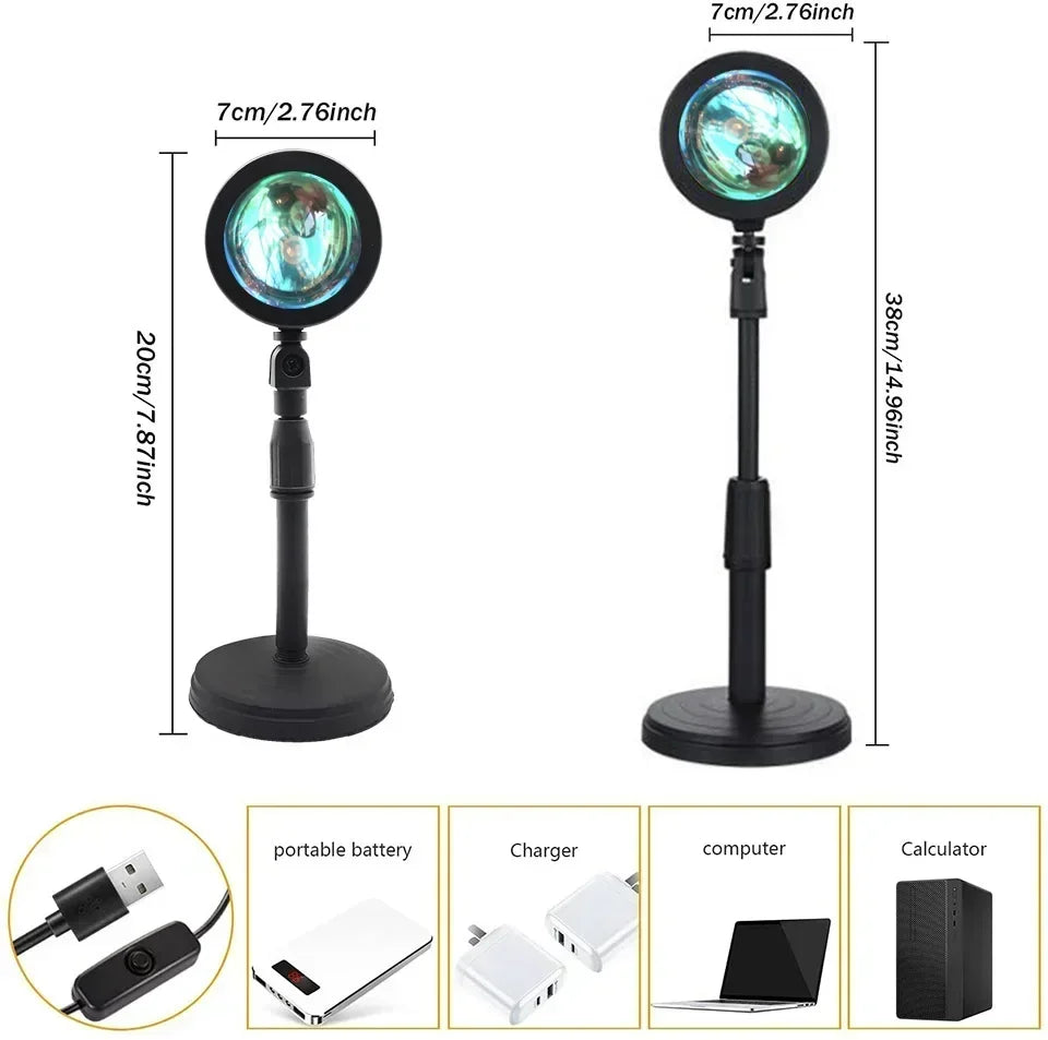 LED Sunset USB Party Projector