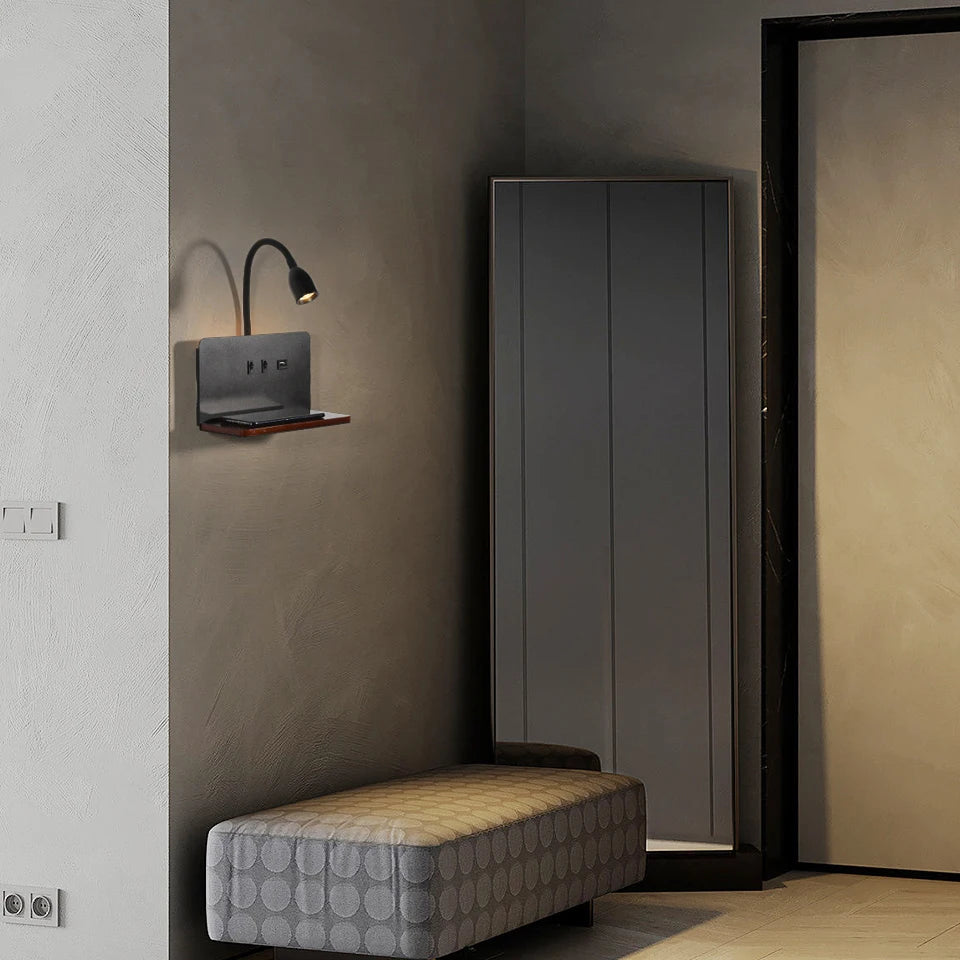 Wall Lamp With USB Charging