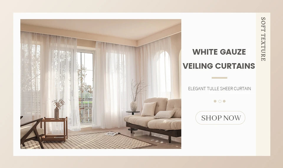 Solid White Sheer Curtains