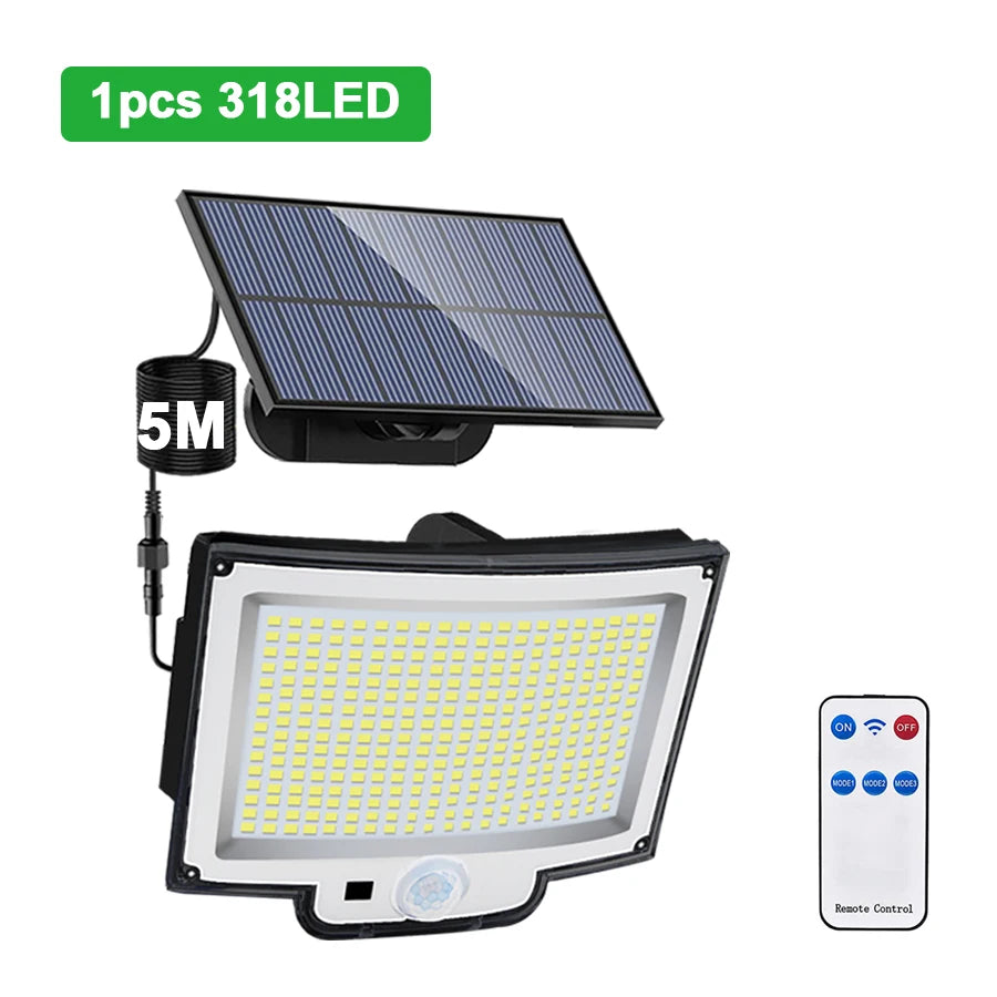 Solar Security Flood Light with Remote