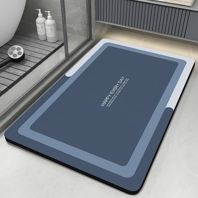 Diatomaceous Earth Bath Mat Bathroom Rug Absorbent Non-slip Floor Foot