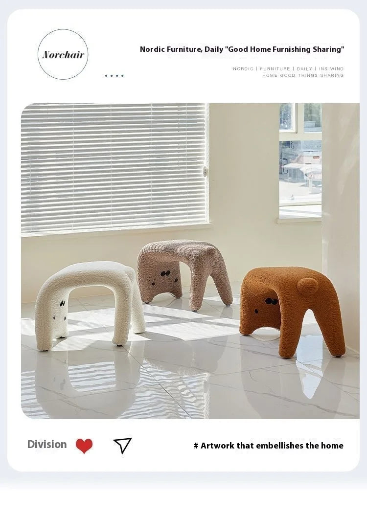 Plush Armless Dressing Chair