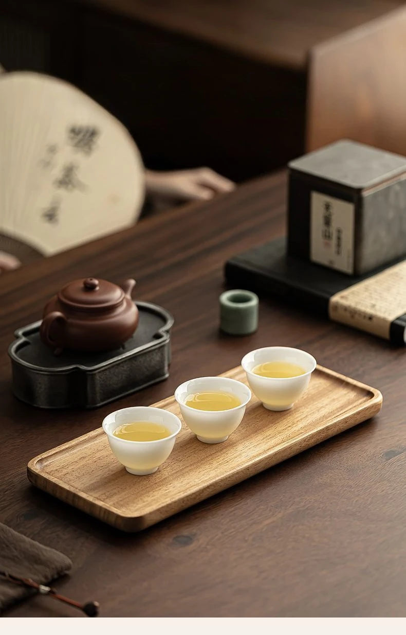 Natural Wood Rectangular Serving Tray