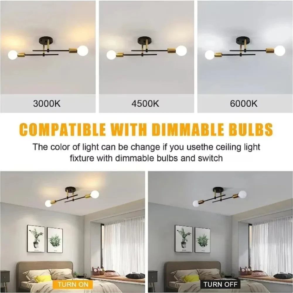 Simple Flush Mount Ceiling Chandelier