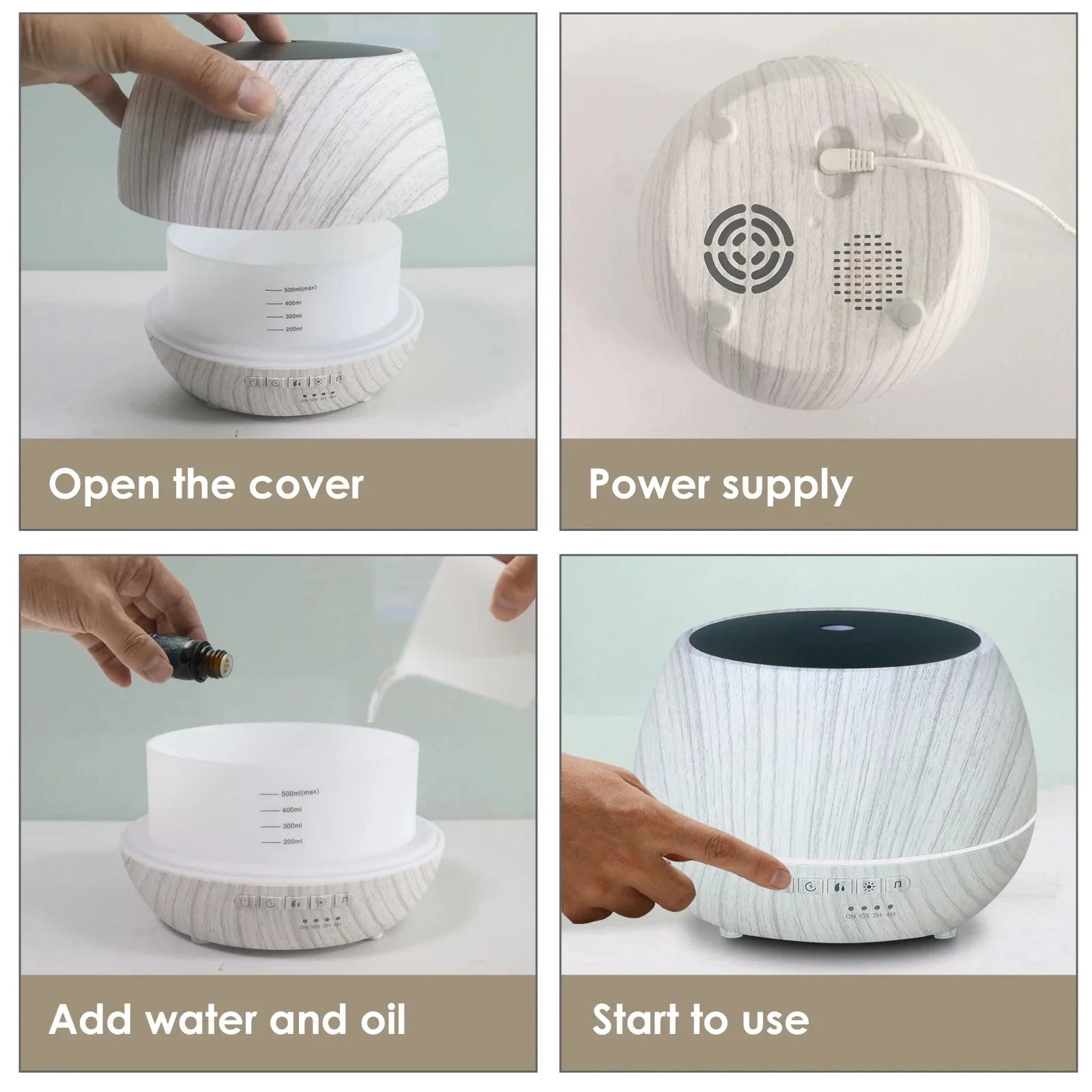 Smart WiFi Humidifier Aromatherapy Essential Oil Diffuser 500mL 7 Color