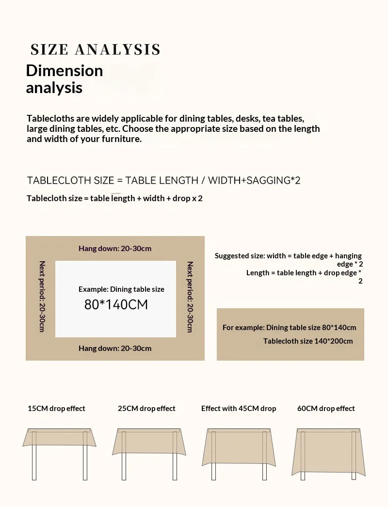 Cotton and Linen Three-proof Tablecloth Waterproof and Dustproof Solid