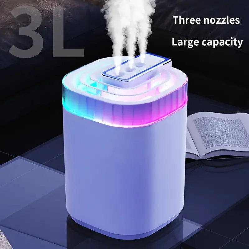 3L Ultrasonic Air Humidifier Cool Mist Humidifier with Night Light