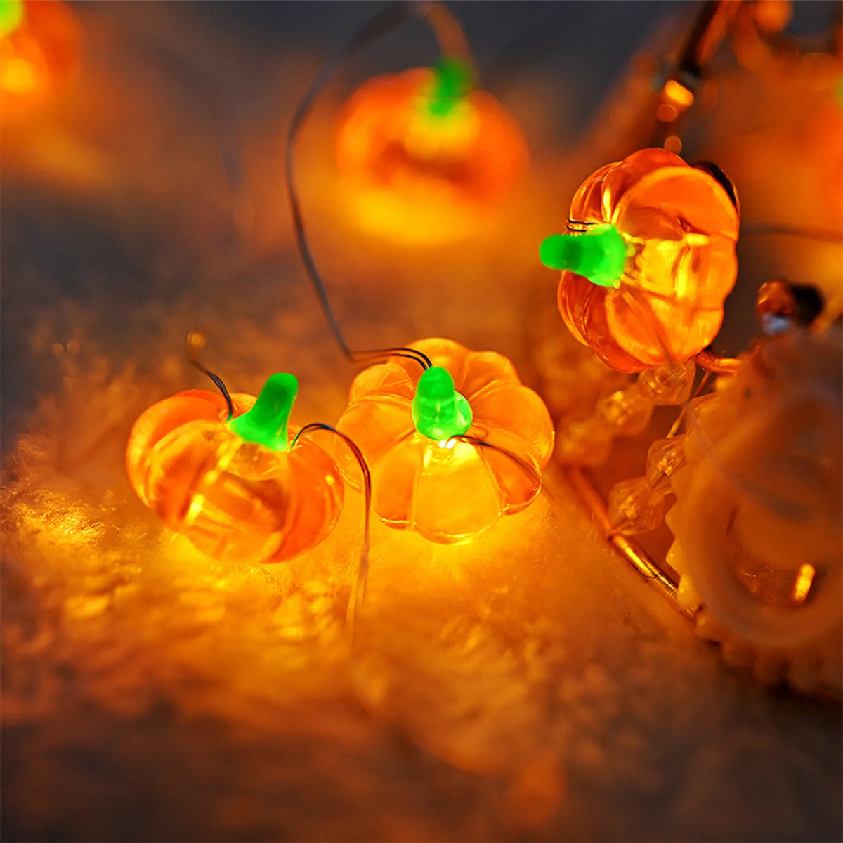 Pumpkin and Eyeball LED String Lights