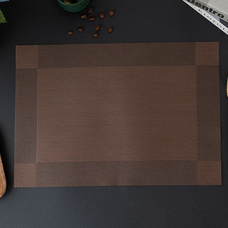 Washable Vinyl Woven Placemat Set