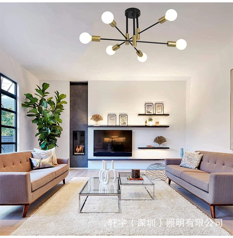 Retro Industrial Iron Ceiling Chandelier