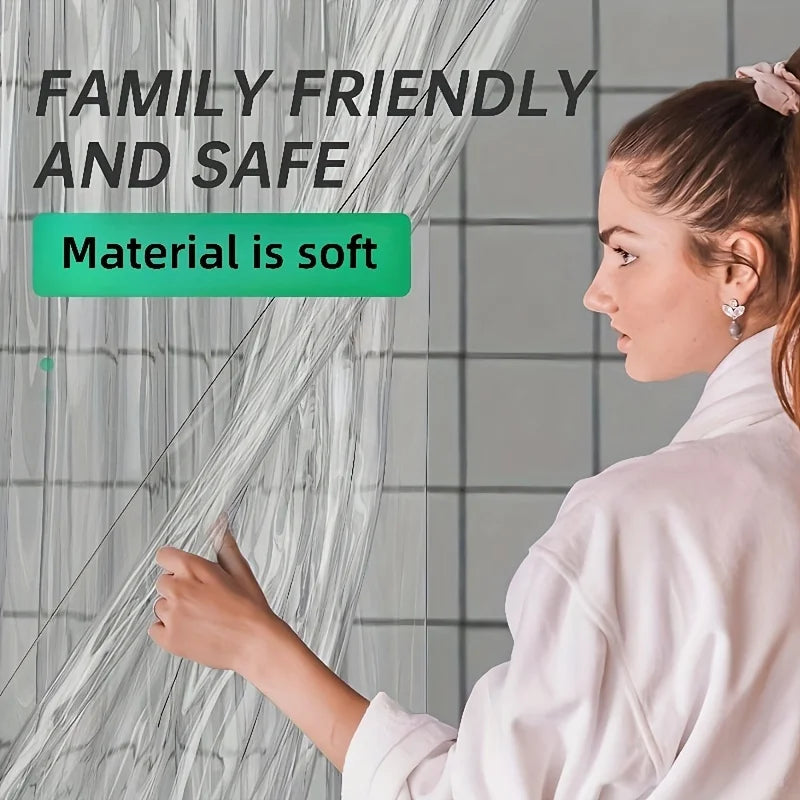 Shower Curtain Transparent Peva Transparent Shower Curtain