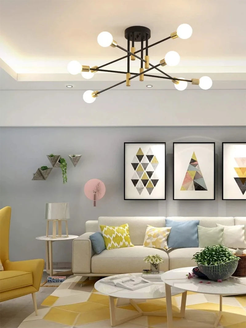Retro Industrial Iron Ceiling Chandelier
