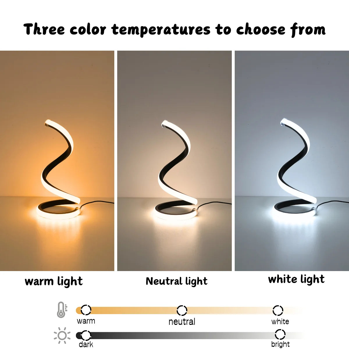 LED Spiral Desk Lamp