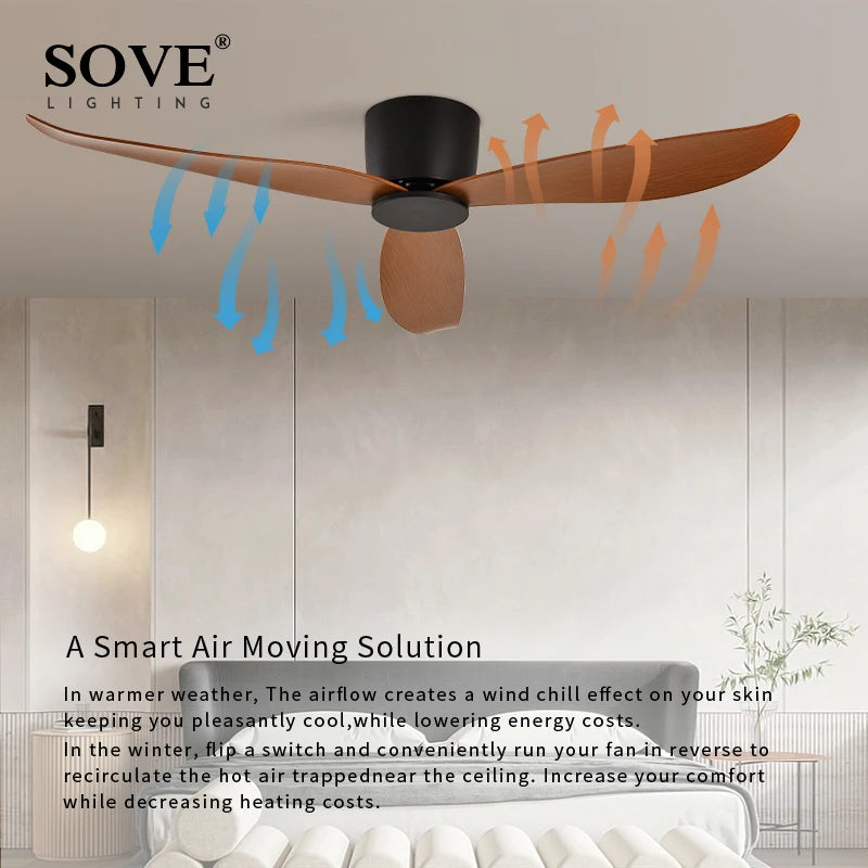Low Profile White Ceiling Fan