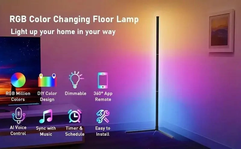Smart RGB Corner Floor Lamp