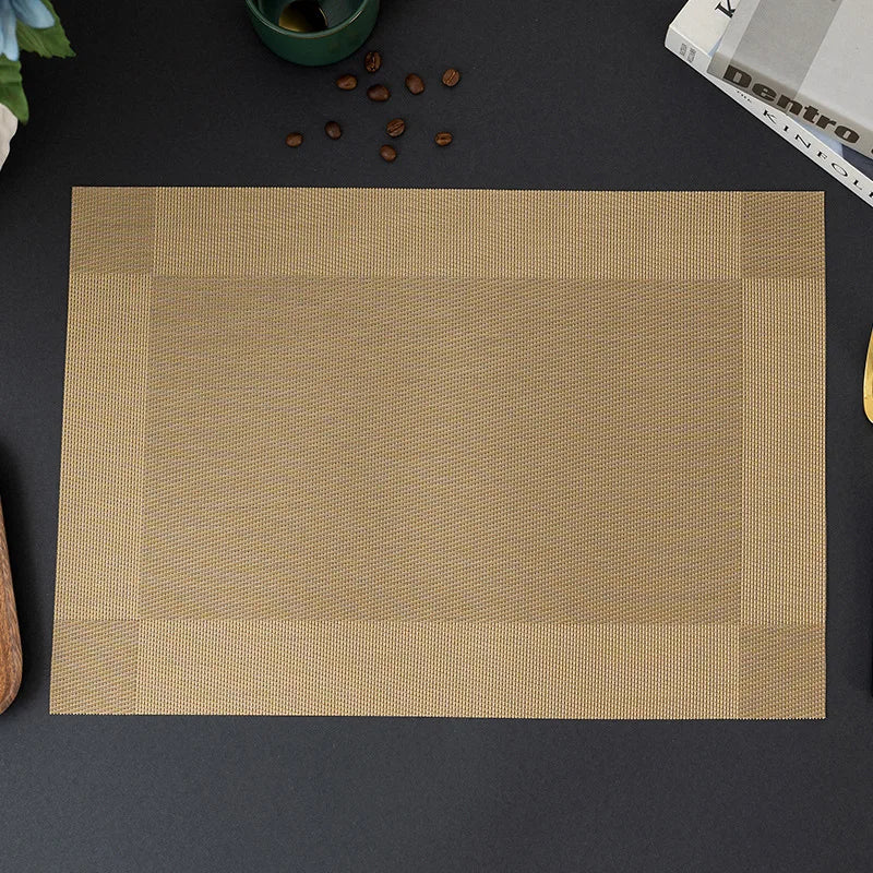 Washable Vinyl Woven Placemat Set