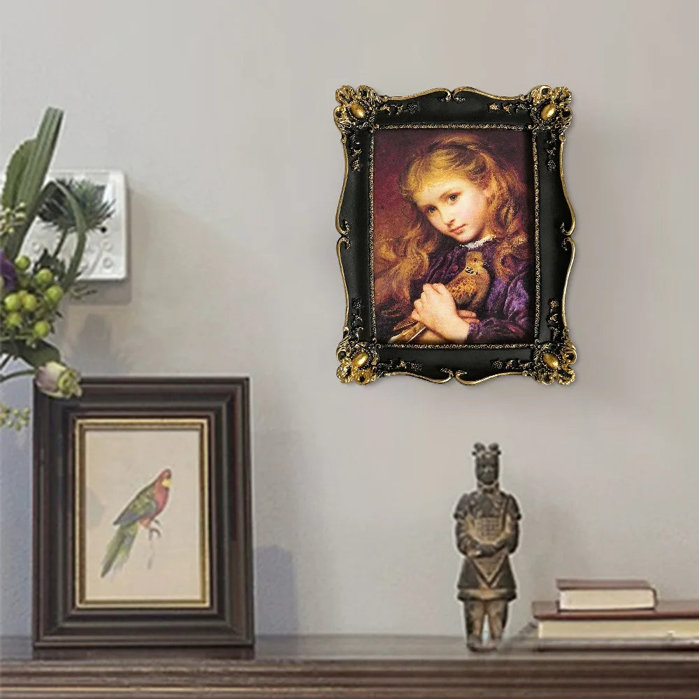Vintage Black and Gold Picture Frame
