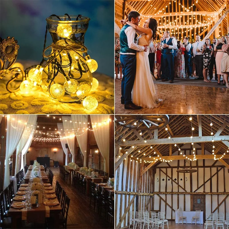 Solar Crystal Globe String Lights