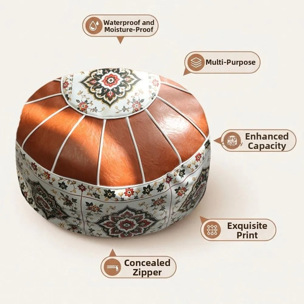 Boho Printed Fillable Storage Pouf