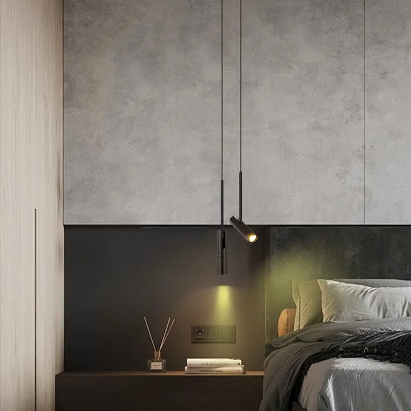 Nordic Black LED Bedside Pendant