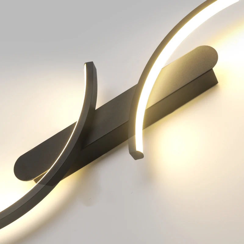 Curved Arc LED Bedside Wall Light