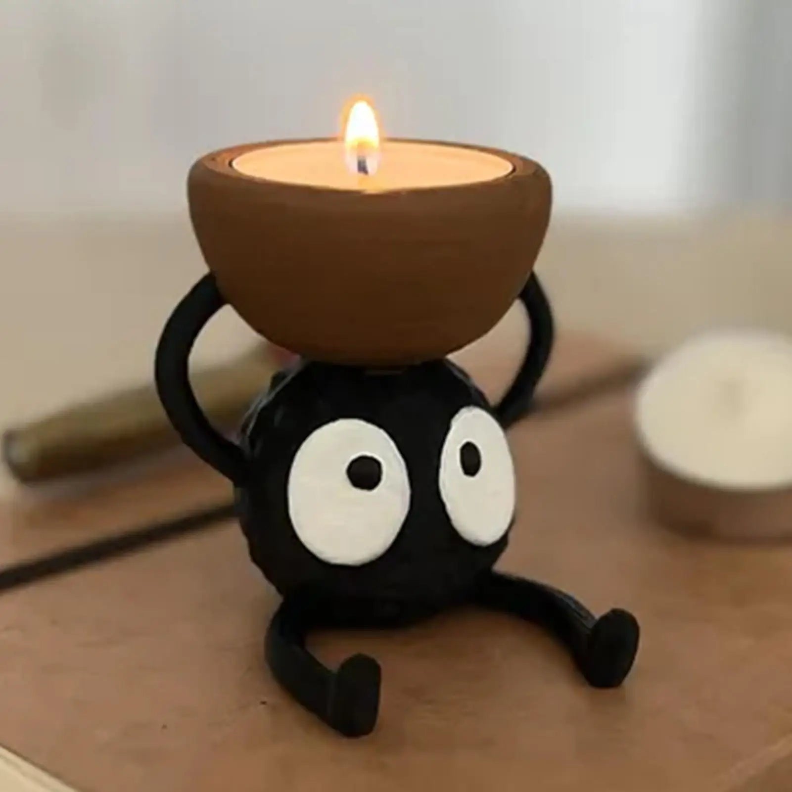 Cute Candlestick Holders Tea Light Candle Holder Briquette 3D