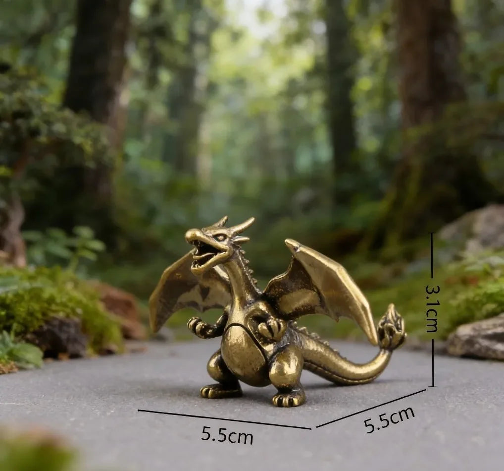 Brass Roaring Dragon Figurine